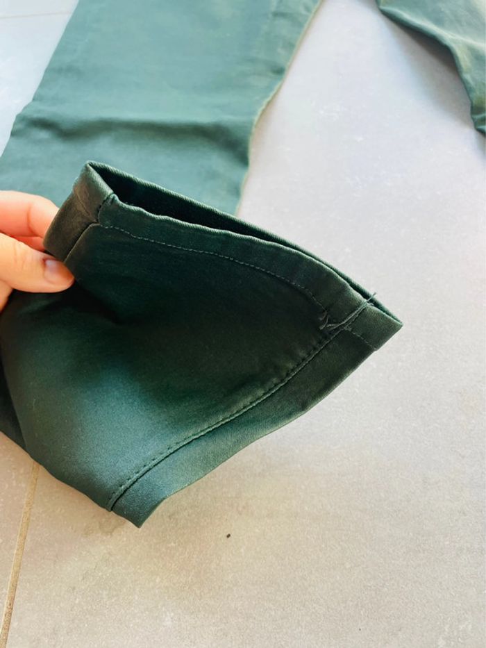 Pantalon vert effet huilé - photo numéro 8