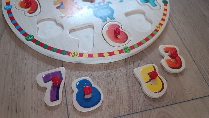 Puzzle en bois éducatif horloge 🎄 - photo numéro 5