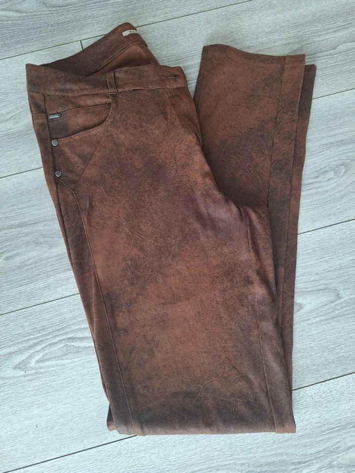Pantalon femme taille 42 Elora imitation daim - photo numéro 11