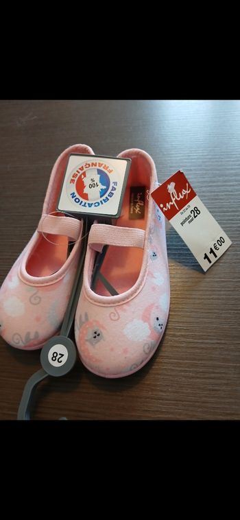 Chaussons fille mouton 28