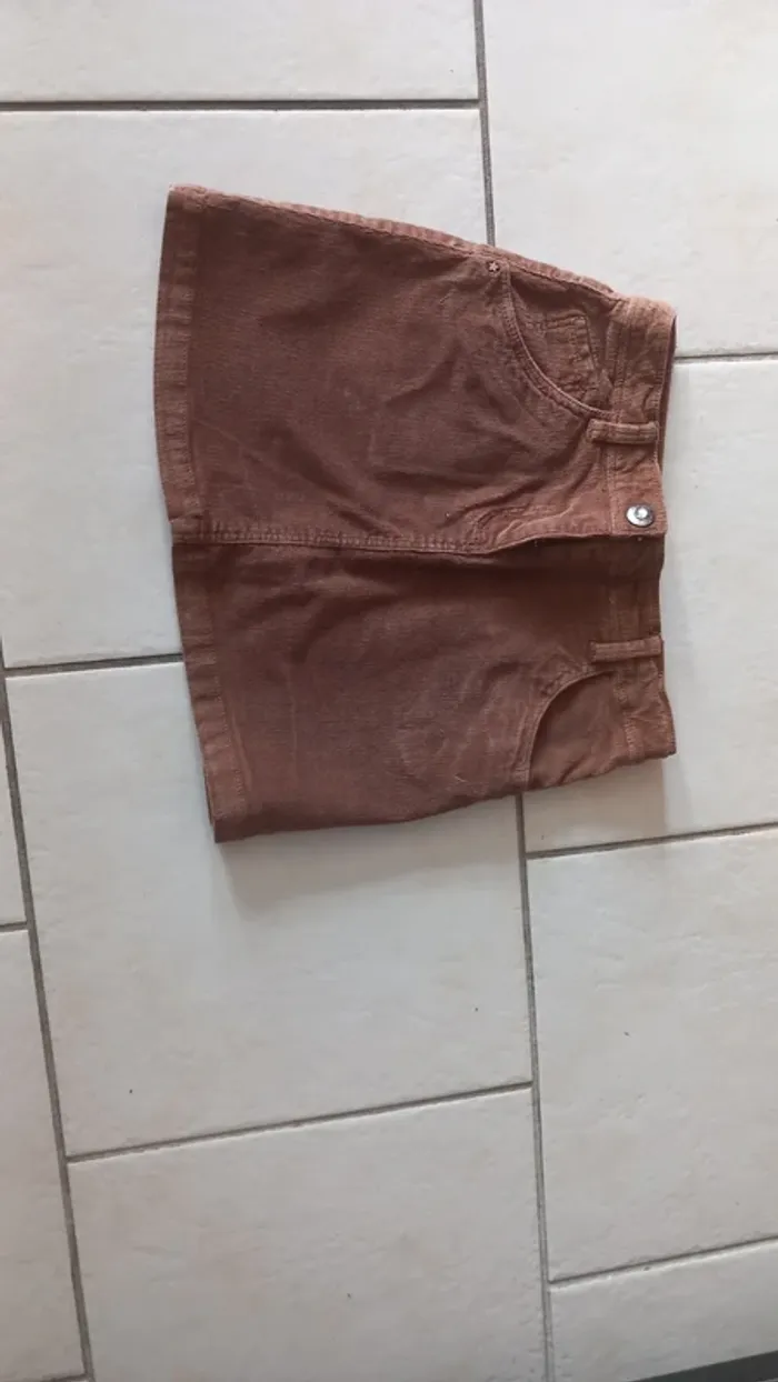 Jupe velours marron dpam fille 10 ans taille réglable