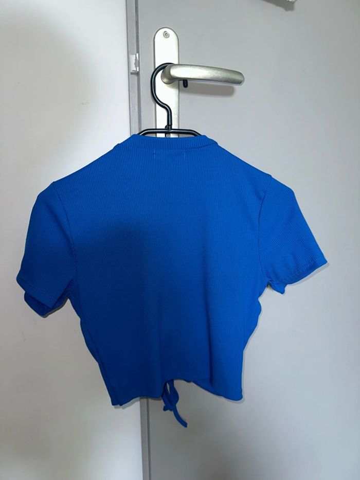 Petit haut à lacet bleu Tally Weijl taille M - photo numéro 3