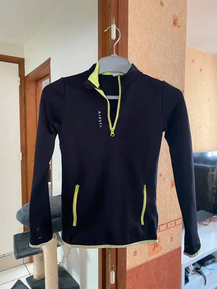 Pull zippé garçon KIPSTA 12 ans – Sport & confort - photo numéro 2
