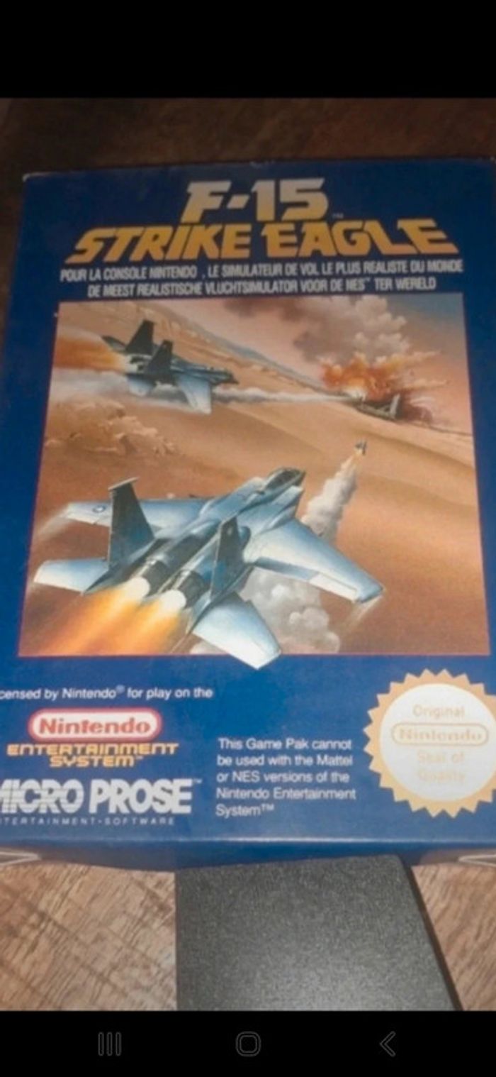 F-15 strike eagle nintendo nes en boite - photo numéro 1
