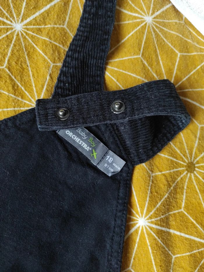 Salopette velours noir orchestra+ 1tee shirt offert - photo numéro 3