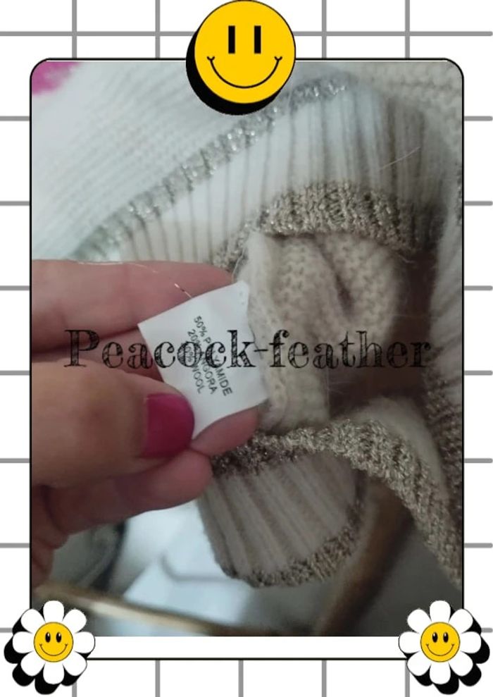 Pull rayé beige rose doré TU - photo numéro 6