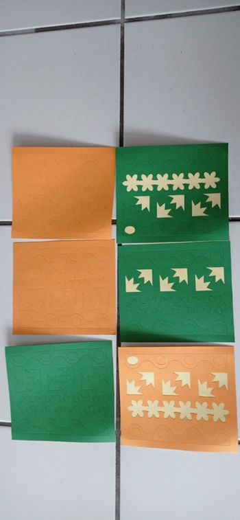 Lot de découpe autocollante verte orange