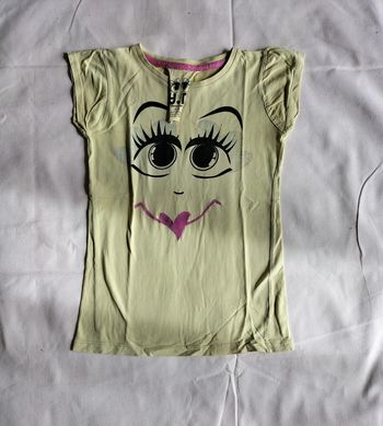 Tshirt jaune manches courtes fille 8 ans