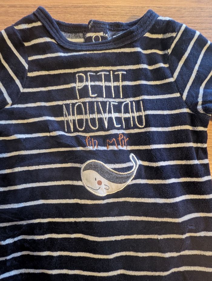 Pyjamas Gemo 3 mois "petit nouveau en mer" - photo numéro 2