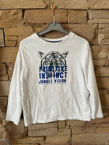 T-shirt manches longues tigre taille 5 ans Kiabi