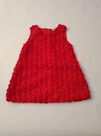 robe sans manches rouge grain de blé fille 6 mois
