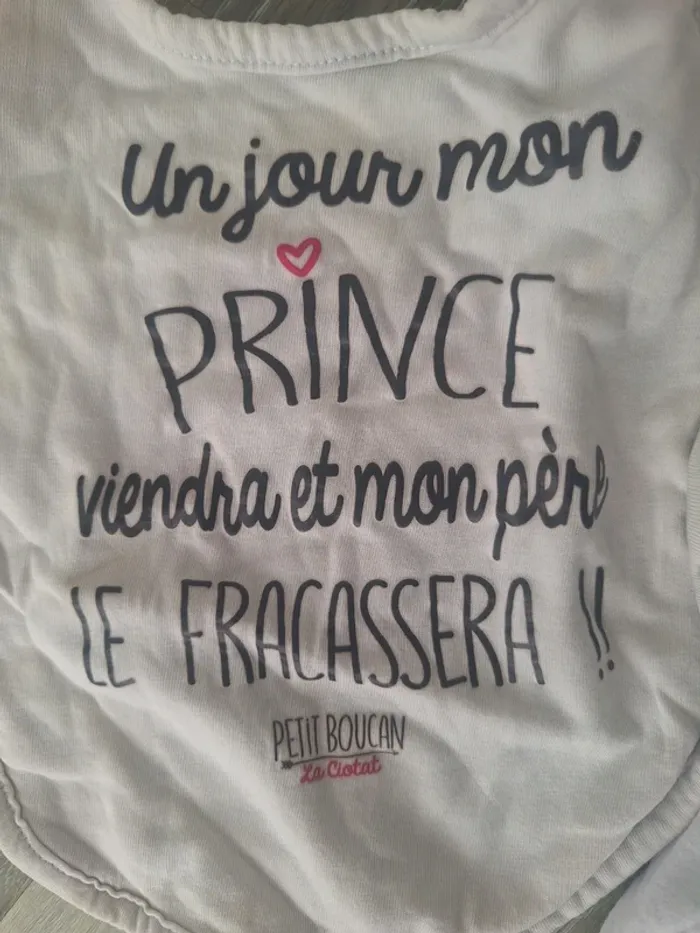 Body et bavoir petit boucan 12-18mois - photo numéro 3