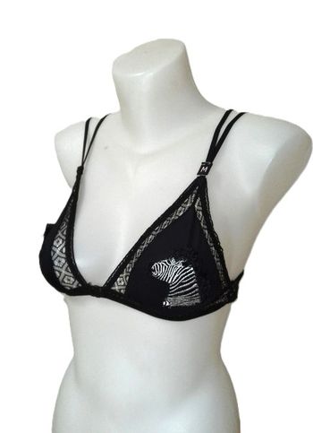Triangle ouverture sur le devant avec motif zèbres taille M Undiz