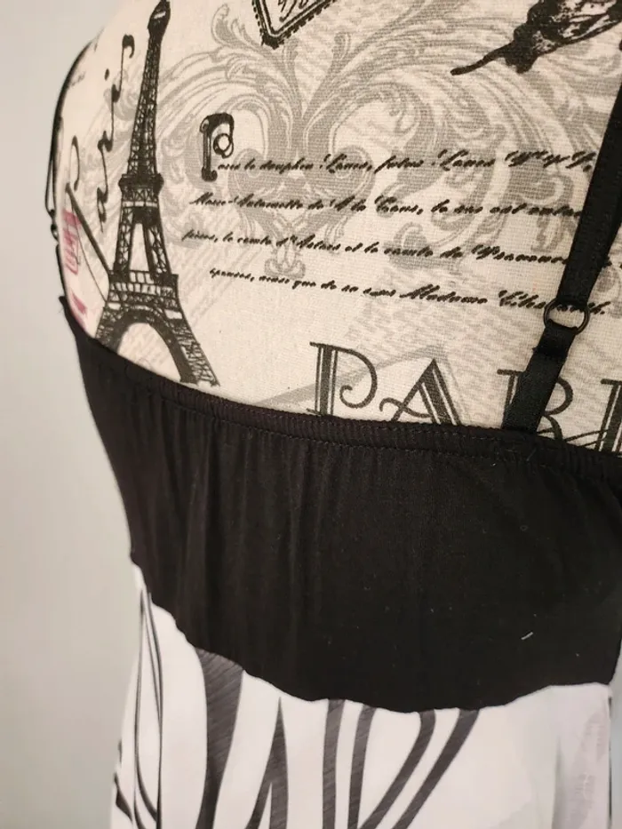 Très Jolie robe bustier Noire et blanche de taille unique - photo numéro 7