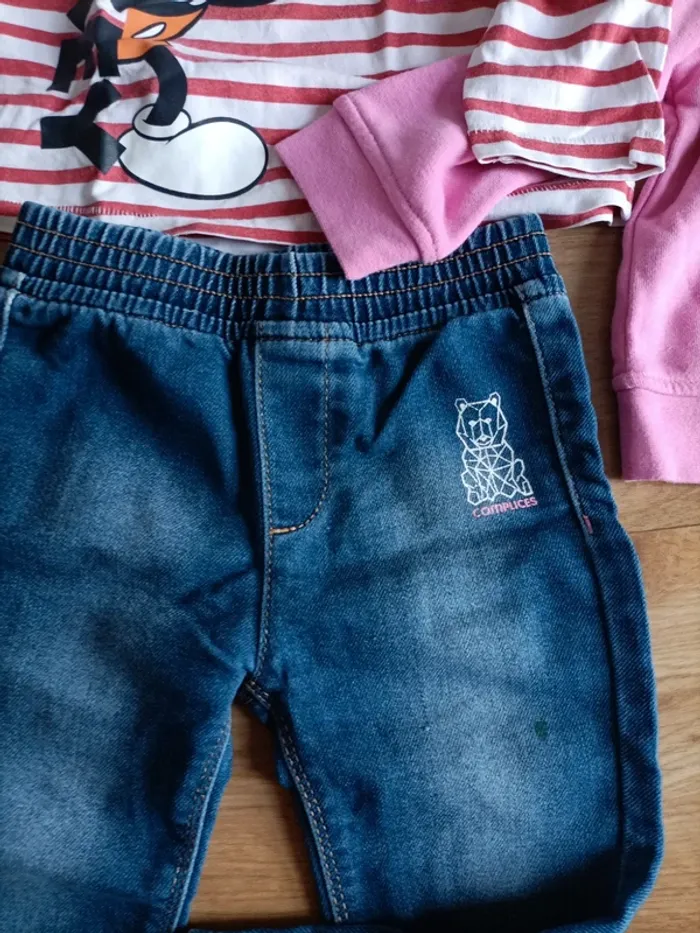 Ensemble t-shirt manches longues sweat à capuche et jeans 23 mois - photo numéro 7