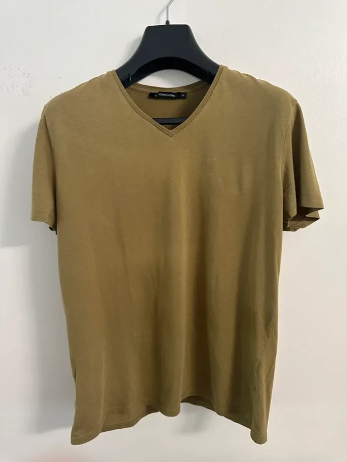 T-shirt homme Monoprix vert olive kaki