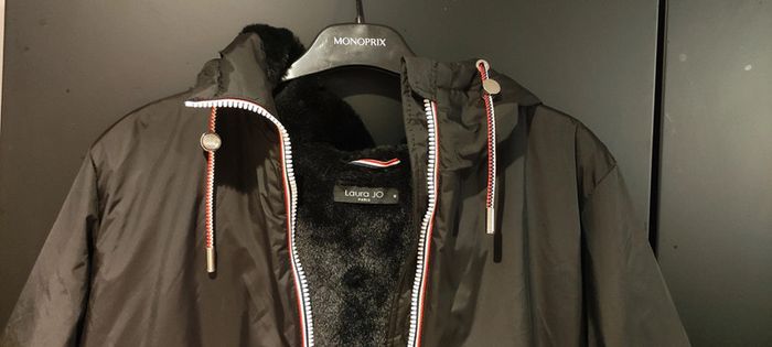Blouson long noir fourré Laura Jo - photo numéro 7