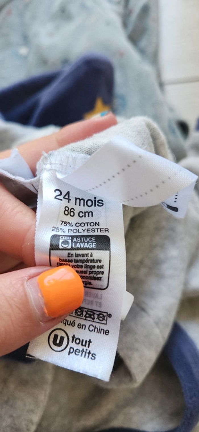 Pyjama bébé 1 pièce tbe 24 mois 86cm 2 ans - photo numéro 5