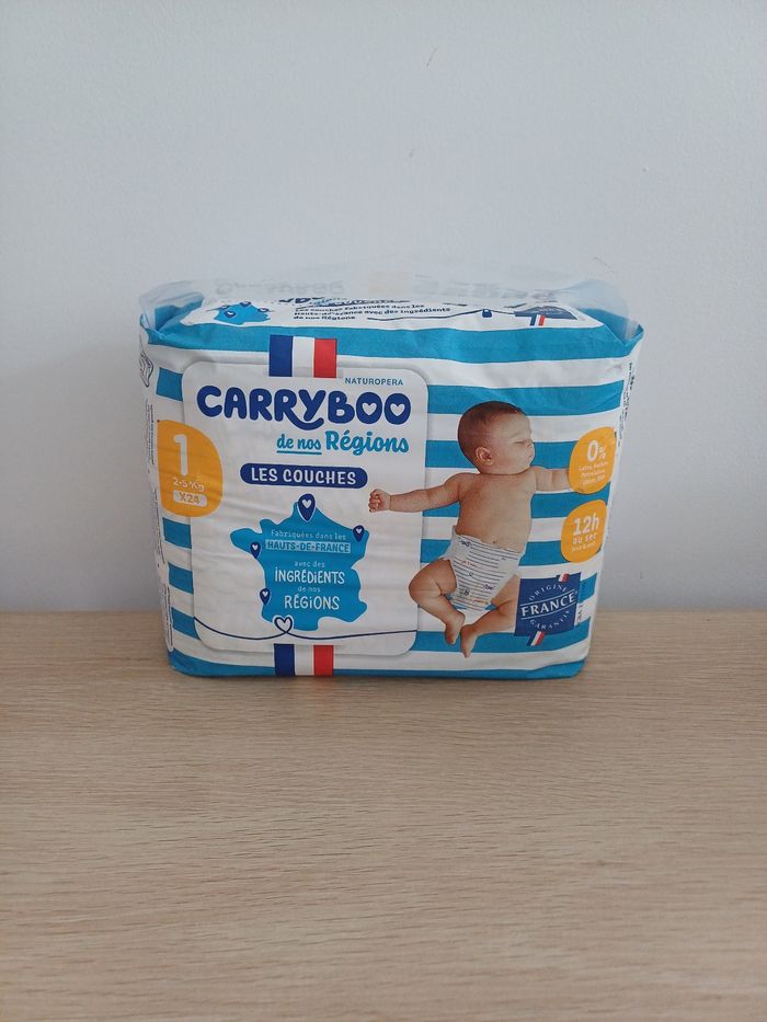 🧸Paquets de couches jetable taille 1 2.5kg Carryboo neuf