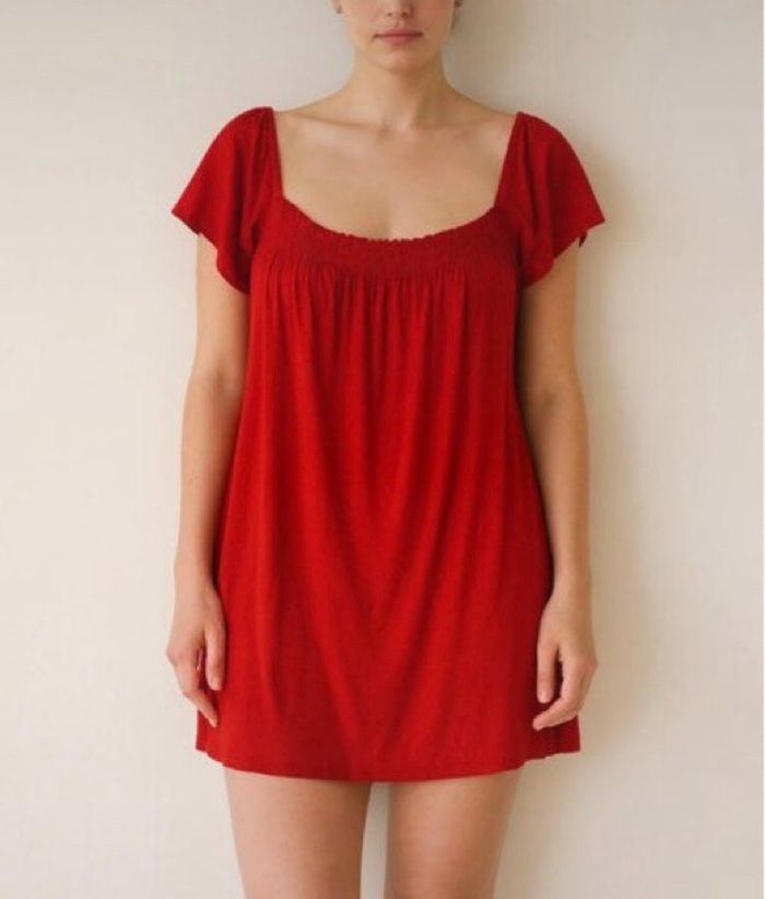 Mini robe plage taille 38 rouge