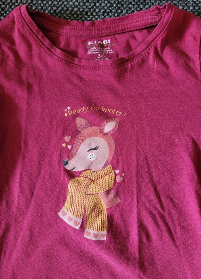 T-shirt fille coton 3 ans - photo numéro 2
