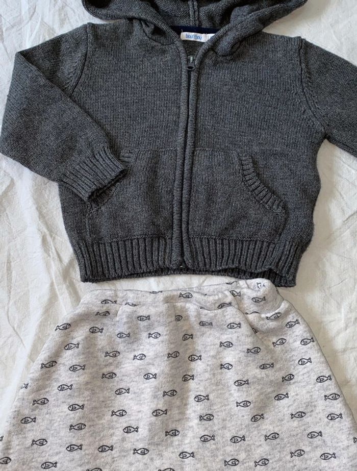 ensemble Bout’chou 9 mois porté bon état - photo numéro 2