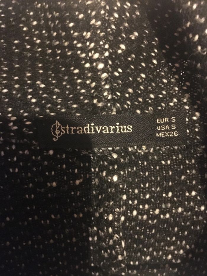 Gilet chaud long gris chiné stradivarius - photo numéro 5