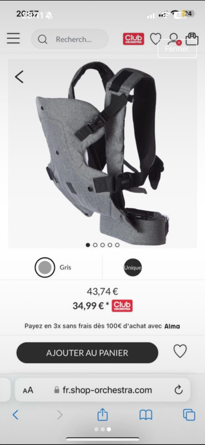 Porte bébé Premaman - photo numéro 2