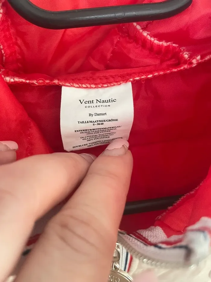Manteau/doudoune mi saison rose poudré - photo numéro 2