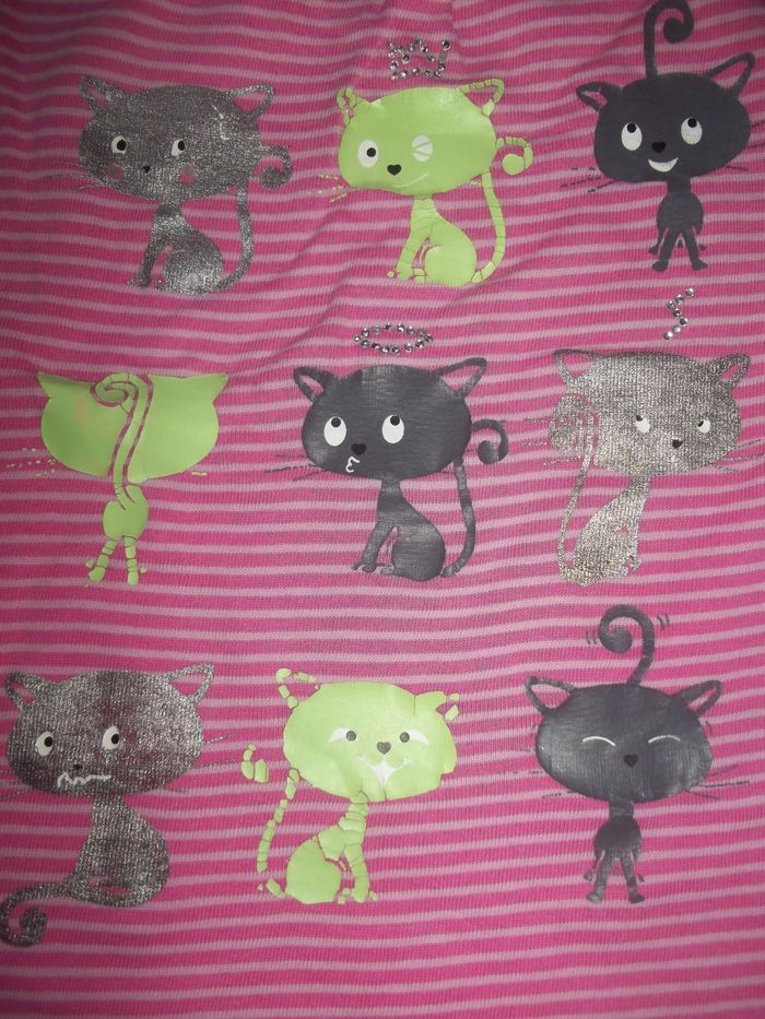 T-shirt ml rose rayé chatons NKY 10 ans (Kiabi1) - photo numéro 2