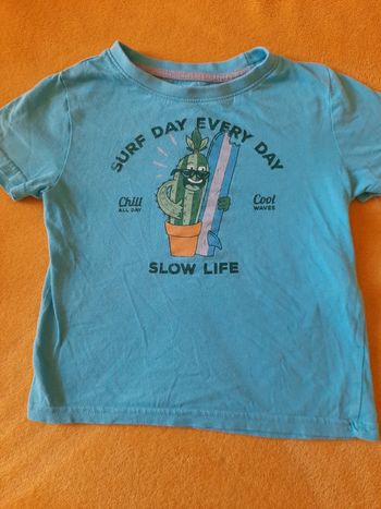 Tee-shirt turquoise 4 ans