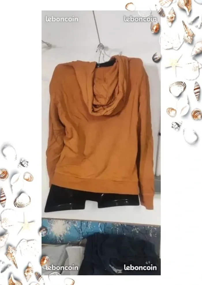 Sweat zippé à capuche moutarde taille XS homme Kiabi eco - photo numéro 2