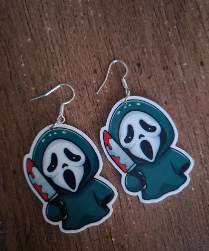 Boucles d'oreilles Scream Halloween