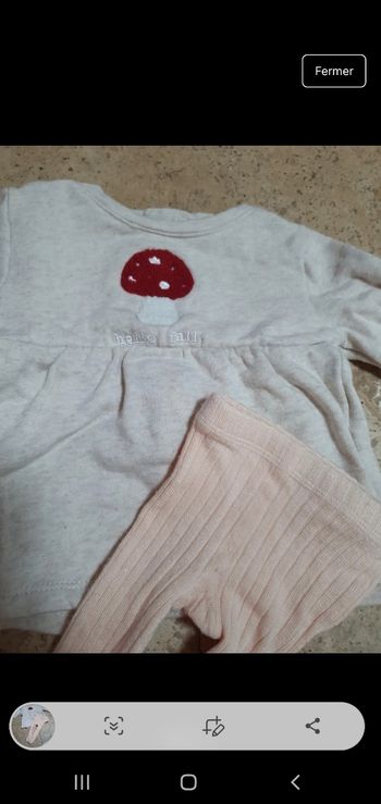 Robe + collant + body fille 1 mois