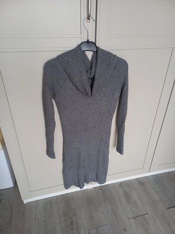 Robe pull femme grise