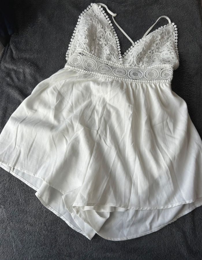 Combishort blanche