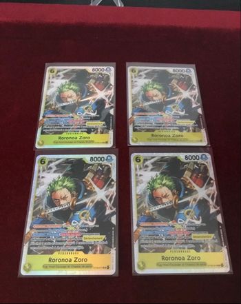 Lot x4 Carte Roronoa Zoro ST29-014 playset français egg Head jaune One Piece card game