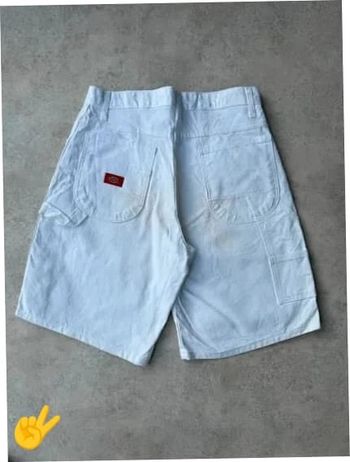 Short cargo coupe large Dickies blanc homme W28 FR38 US vintage workwear SHO141b