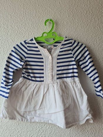 robe blanche et rayer bleu marine Ikks