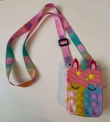 Sac bandoulière fille licorne pop it 10x5x3 cm