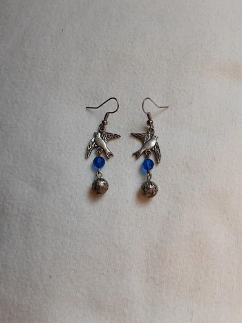 Boucle d'oreille femme fantaisie fait main