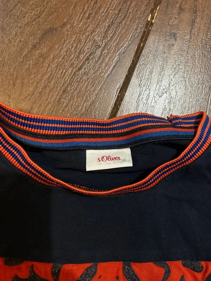 T-shirt à manches longues en coton motif tigre S.Oliver Taille 92-98 cm - photo numéro 6