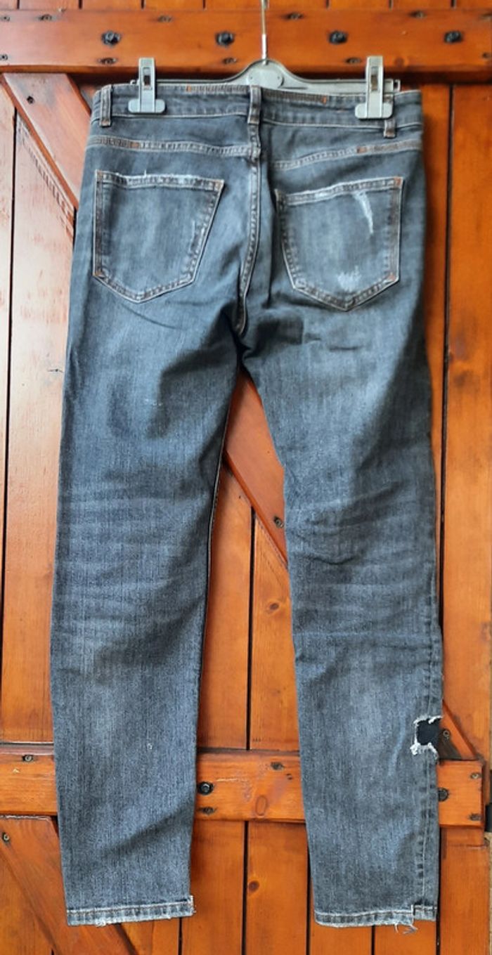 Jean gris Zara, homme, taille 40 - photo numéro 3