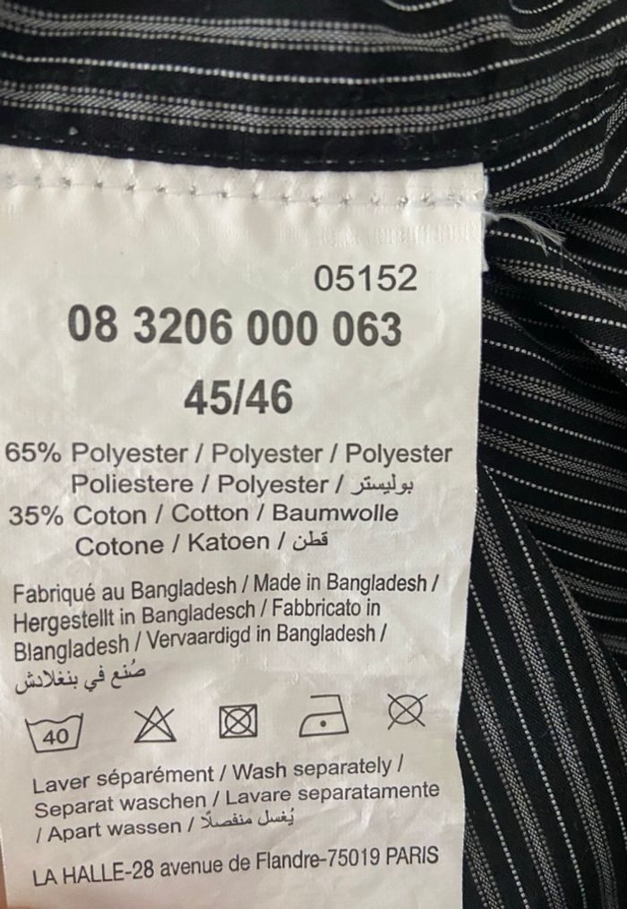 Chemise noir rayé gris - photo numéro 2