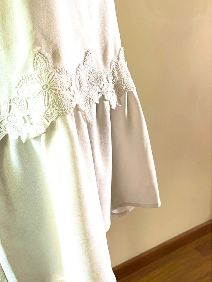 Top Élégant en Crème avec Détails en broderie - photo numéro 8