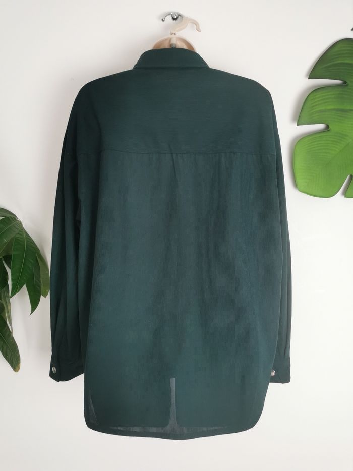 Chemise vert sapin effet velours côtelé Shein Taille L - 40/42 - photo numéro 4