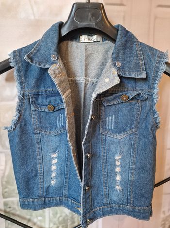 Veste jeans sans manches 36