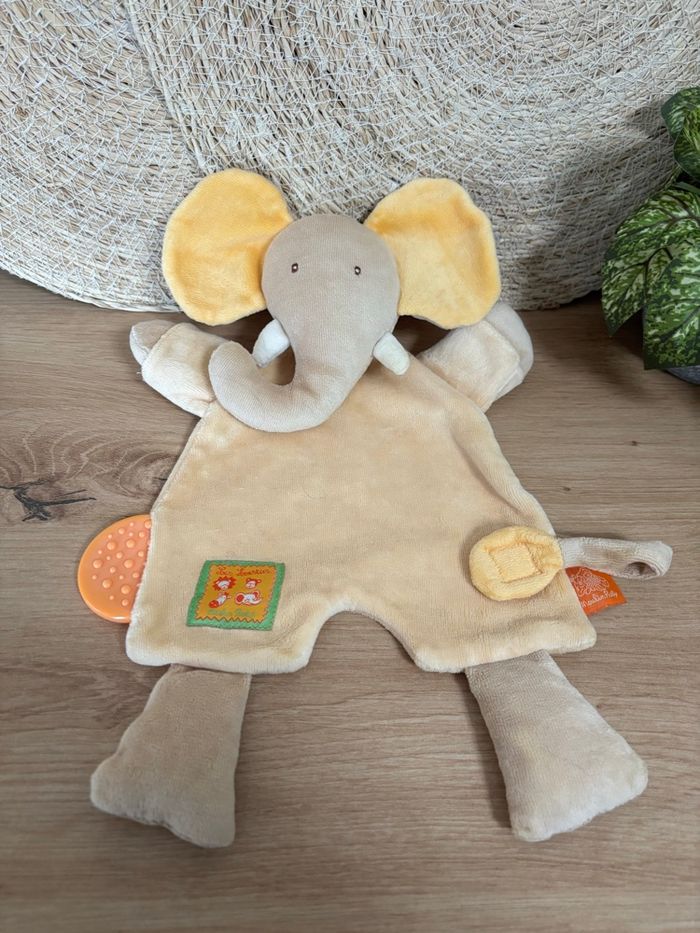 Doudou plat éléphant dentition les loustics moulin roty - photo numéro 2