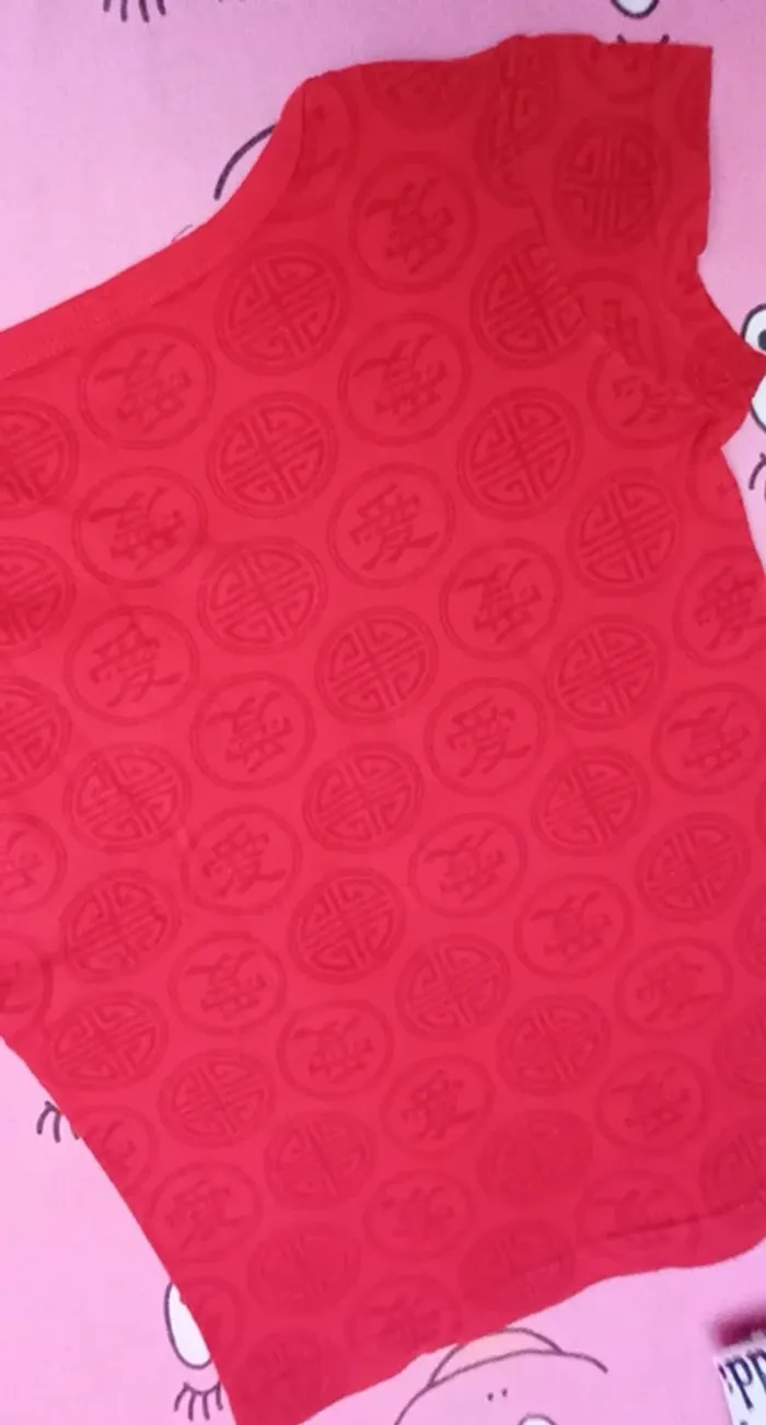 T-shirt Pucca 8 ans rouge coton - photo numéro 6
