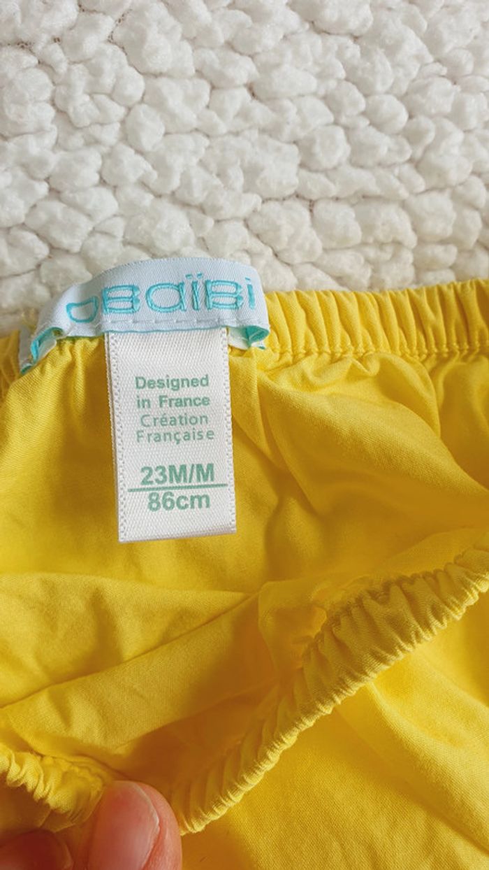 Robe et culotte Obaibi gris et jaune 2 ans - photo numéro 5